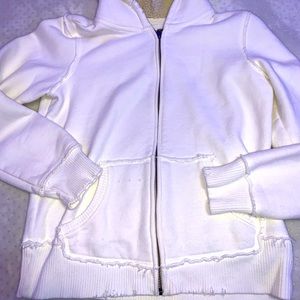 Destressed hooded jacket